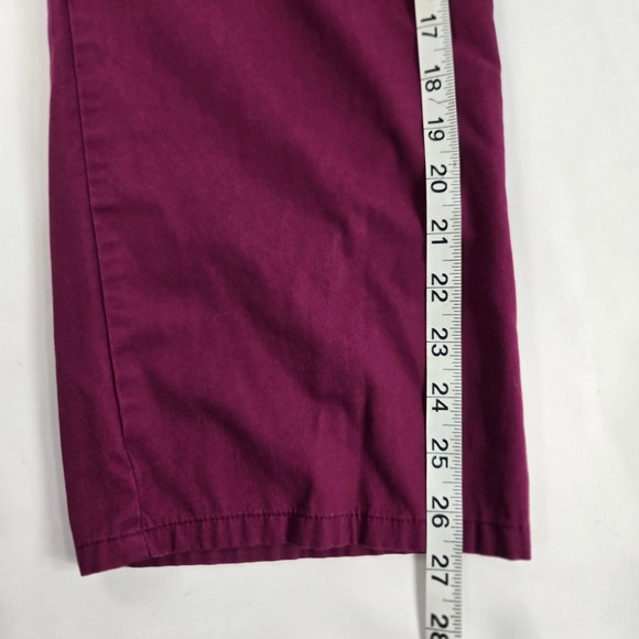 Dickies Petite High-Rise Cargo‎ Scrub Pants Elastic Waist Pockets Burgundy 27x27 - Picture 7 of 9